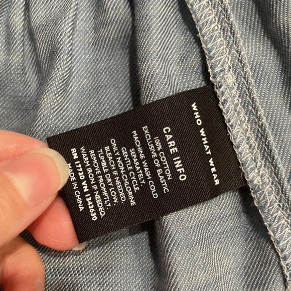 Who What Wear Cinched-Waist Top Blouse Womens Puff Sleeve Sz 2X, 3X 100% Cot… - Picture 3 of 5